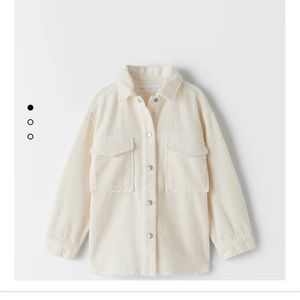 Zara White Corduroy Shacket